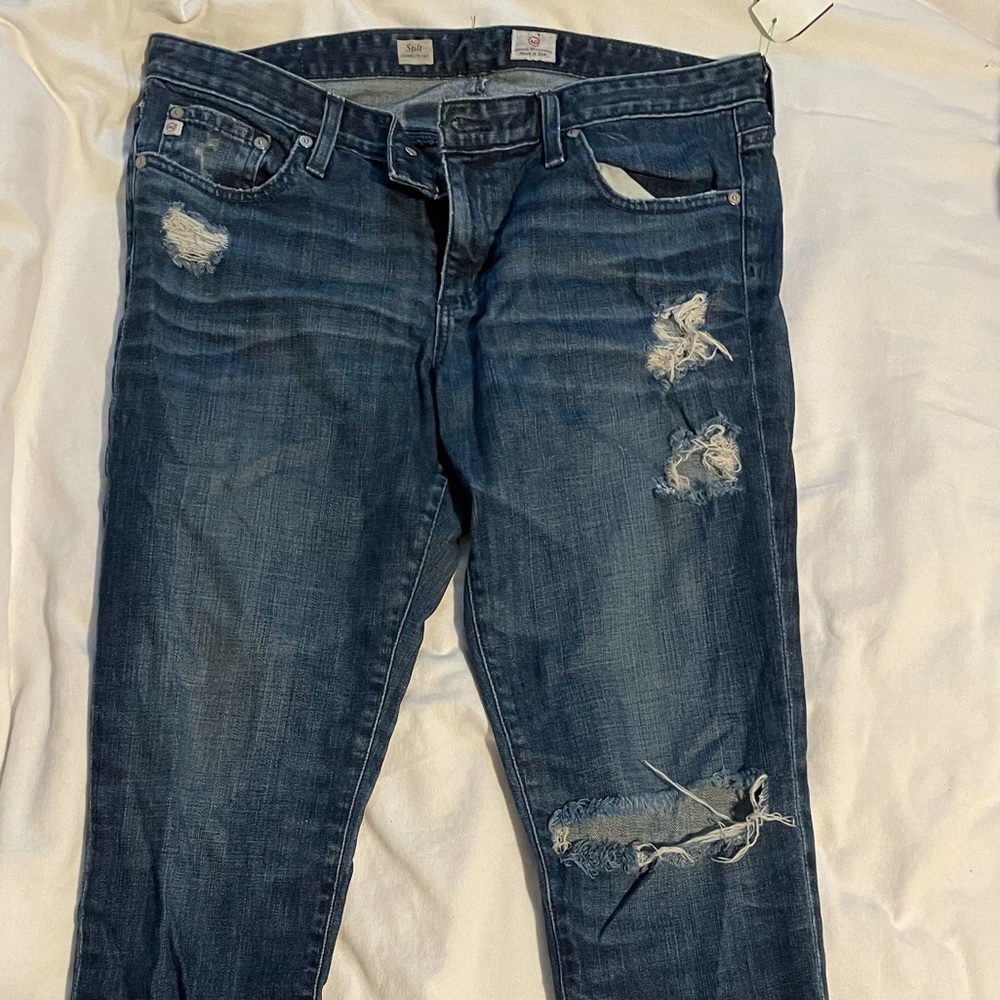 Blue bootcut jeans